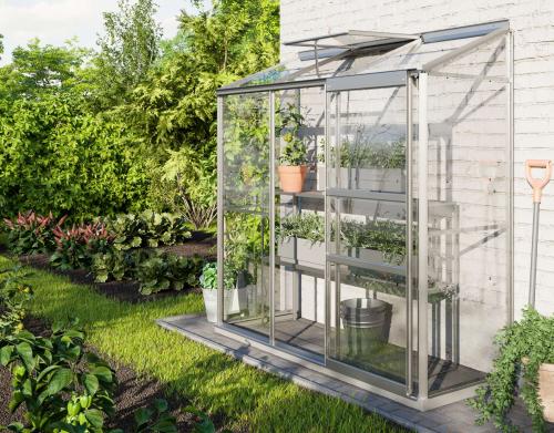 skleník VITAVIA IDA 1300 čiré sklo 3 mm stříbrný