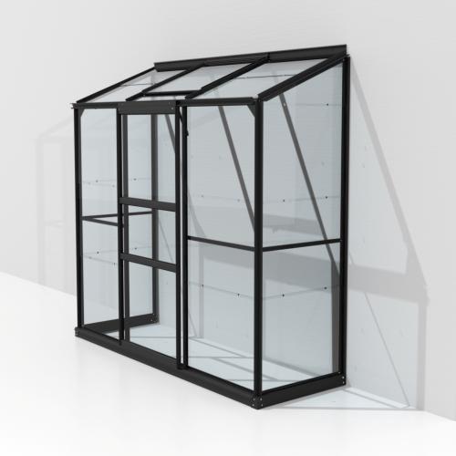skleník VITAVIA IDA 1300 čiré sklo 3 mm černý