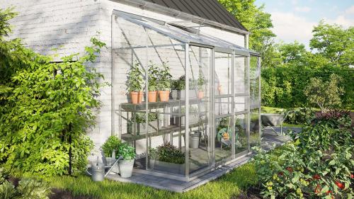 skleník VITAVIA IDA 3300 čiré sklo 3 mm stříbrný