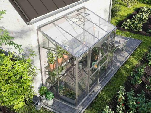 skleník VITAVIA IDA 3300 čiré sklo 3 mm stříbrný