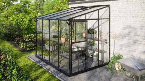 skleník VITAVIA IDA 5200 sklo 3 mm + PC 6 mm černý
