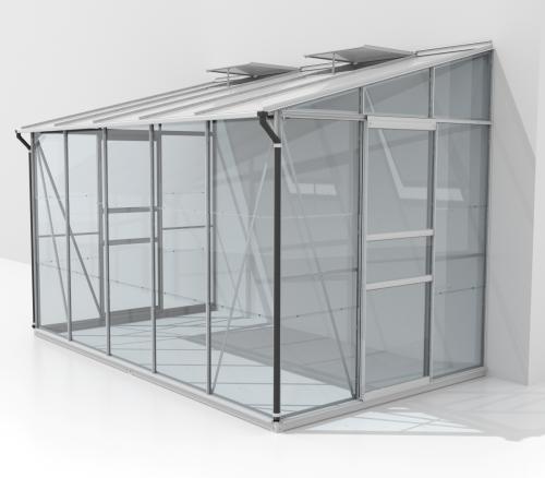 skleník VITAVIA IDA 6500 sklo 3 mm + PC 6 mm stříbrný