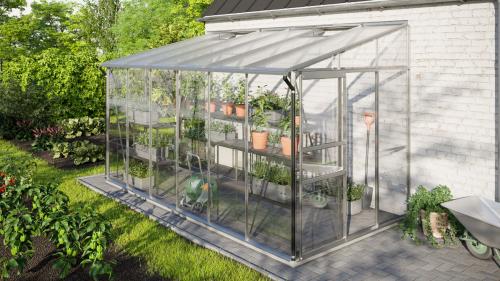 skleník VITAVIA IDA 7800 sklo 3 mm + PC 6 mm stříbrný