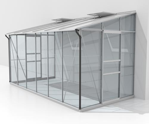 skleník VITAVIA IDA 7800 sklo 3 mm + PC 6 mm stříbrný