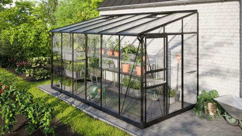skleník VITAVIA IDA 7800 sklo 3 mm + PC 6 mm čierny