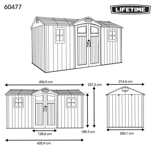 műanyag ház a kertbe LIFETIME model 60477