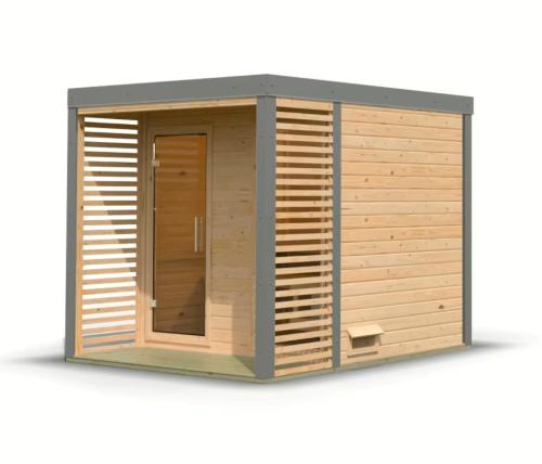 finská sauna KARIBU ARES 2 (34043) natur / šedá